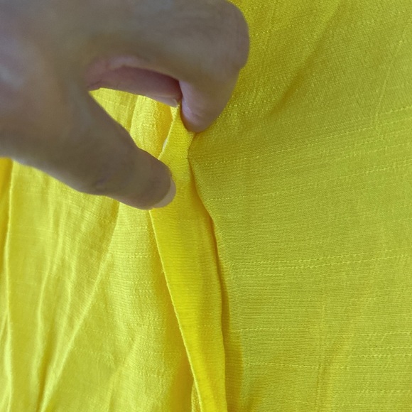 A.U.W. dandelion yellow boho sheer lace blouse - Picture 4 of 17